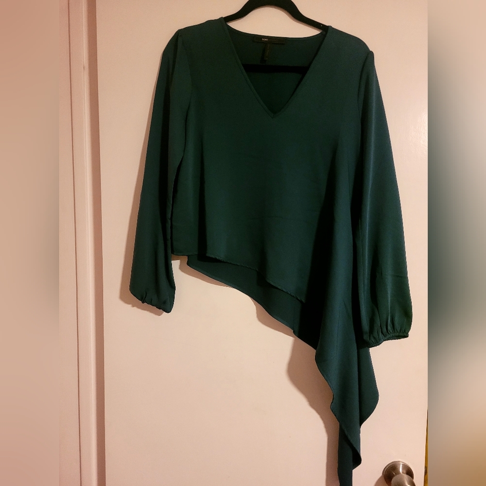 BCBG Elegant Green Blouse